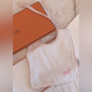 Hermès Embroidered Bib with Authentic Hermes box